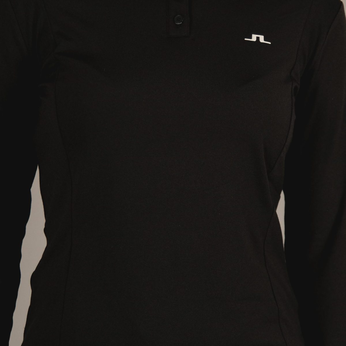 hertta long sleeve polo black