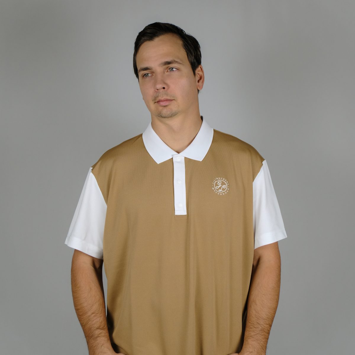 club house loose fit polo beige